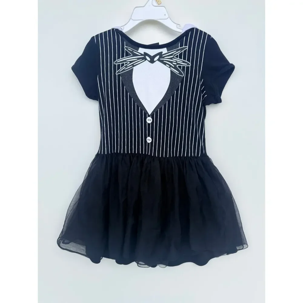 Disney Nightmare Before Christmas Jack Skellington Cosplay Dress -Girls Size 7/8 - Picture 3 of 12